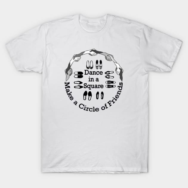 Dance Circle BLK T-Shirt by DWHT71